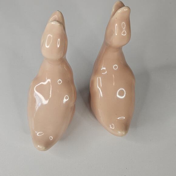 Vintage Caliente Pottery Pink Duck Figurine Set Retro Made In USA #303 Haldem CA - Picture 8 of 8